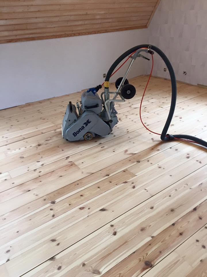Ett pågående slipningsjobb