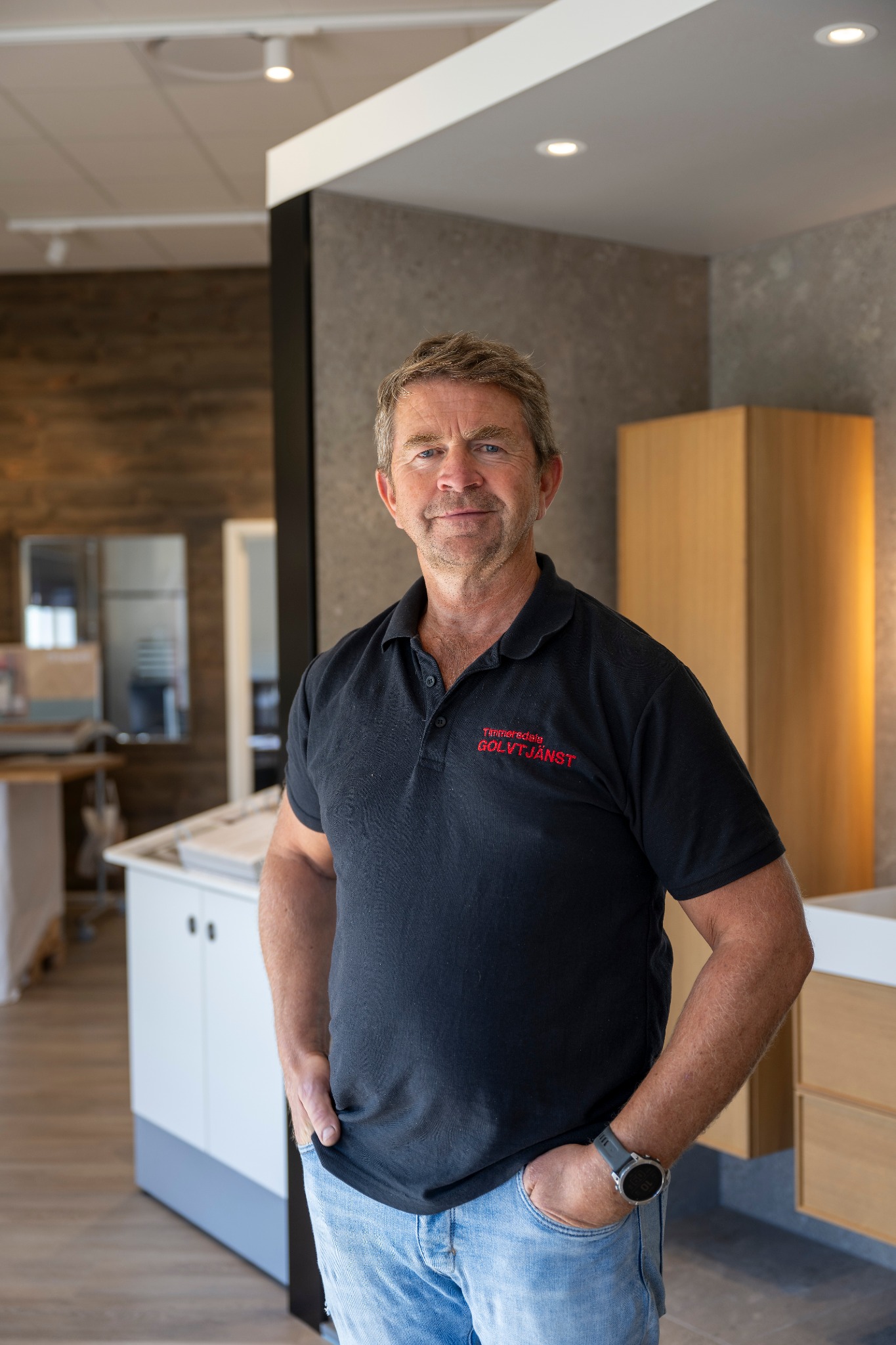 Hans i Timmersdala Golvtjänsts showroom